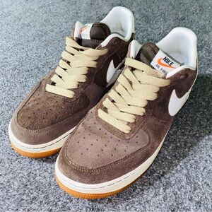 Brown Suede Men’s Nike Air Force Ones Size 10.5